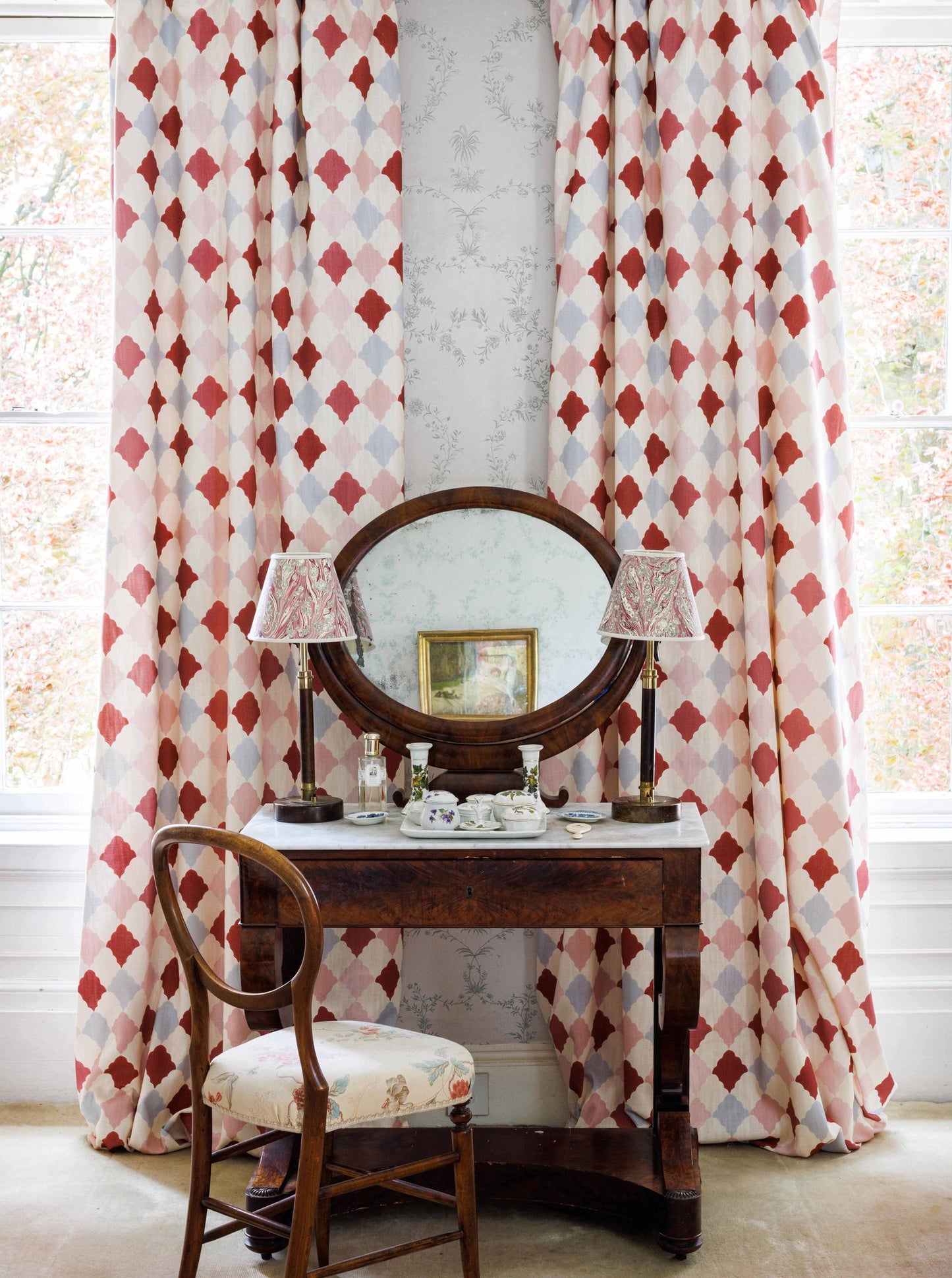 Quilted Harlequin Curtains | Made to Measure | Patchwork Rose