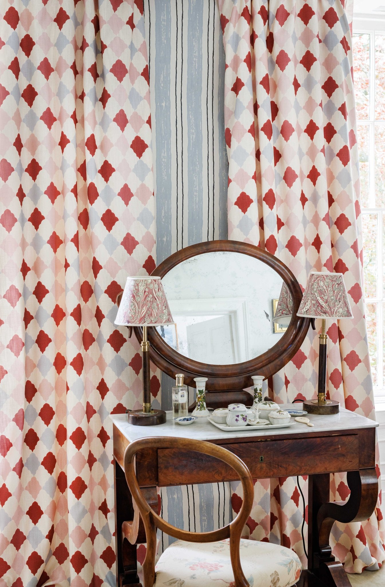Quilted Harlequin Curtains | Made to Measure | Patchwork Rose