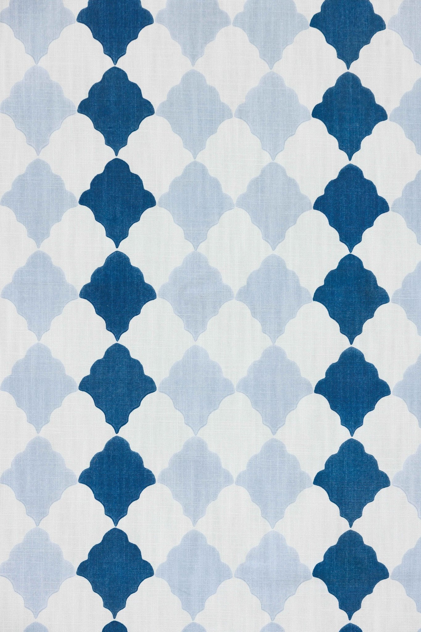 Quilted Harlequin Curtains | Made to Measure | Two Blues