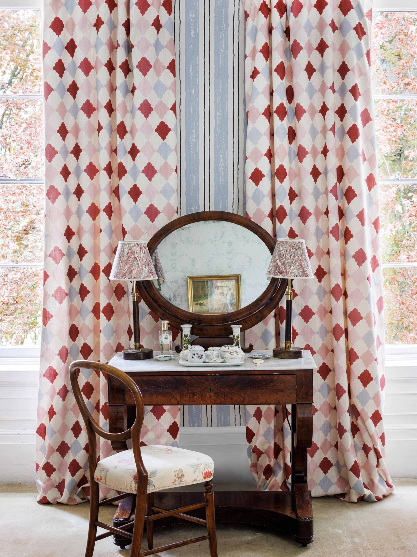 Quilted Harlequin Roman Blind | Made to Measure | Patchwork Rose