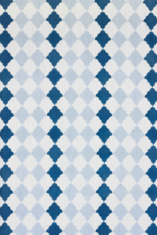 Quilted Harlequin Roman Blind | Made to Measure | Two Blues