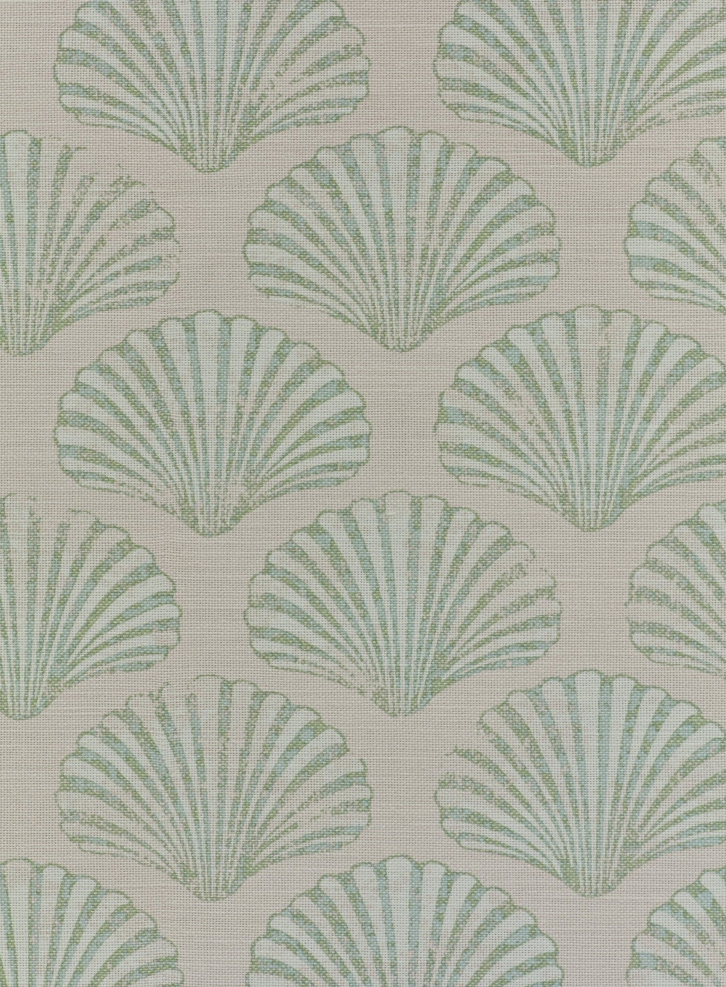 Scallop Shell Curtains | Made to Measure | Plaster / Green