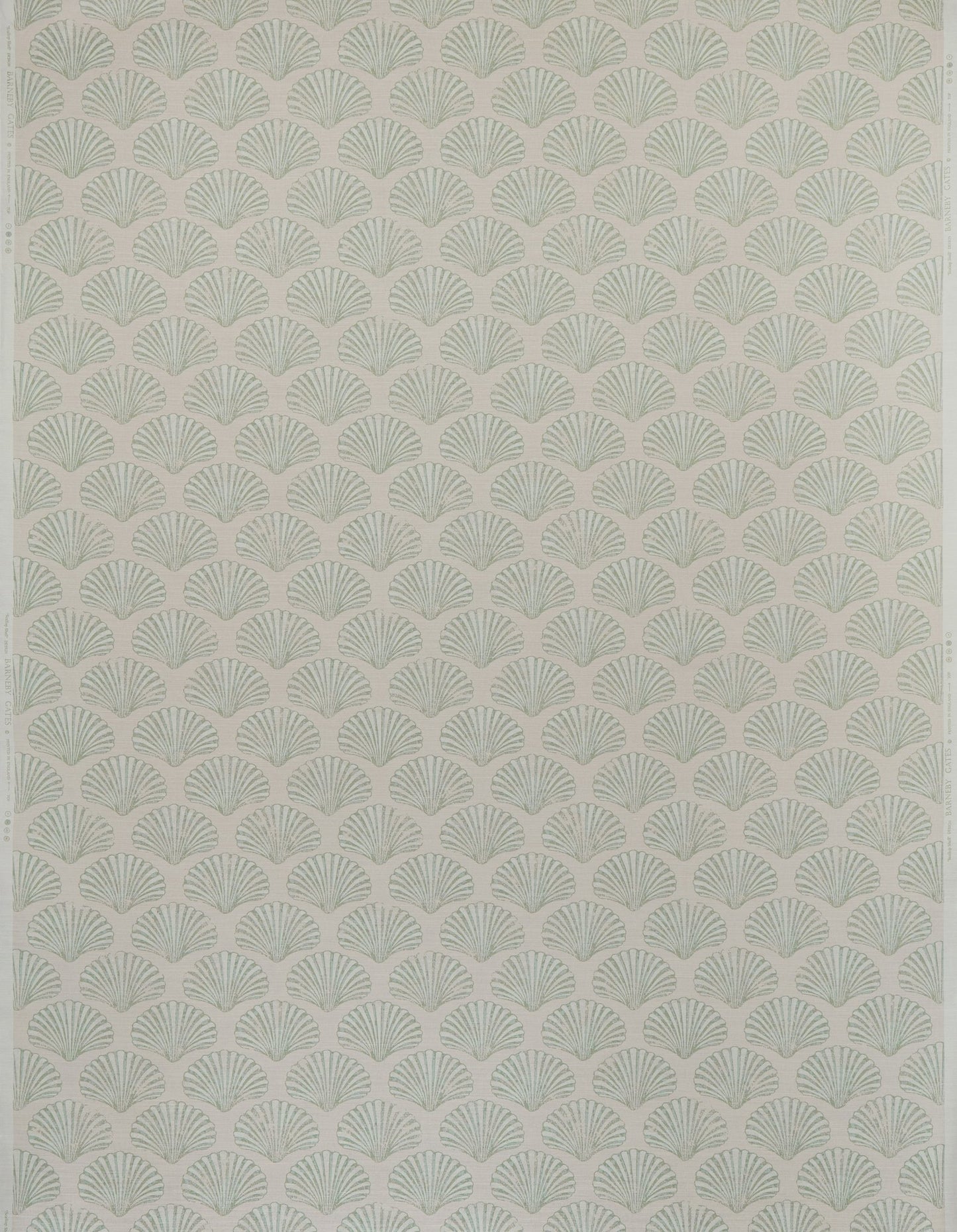 Scallop Shell Roman Blind | Made to Measure | Plaster / Green