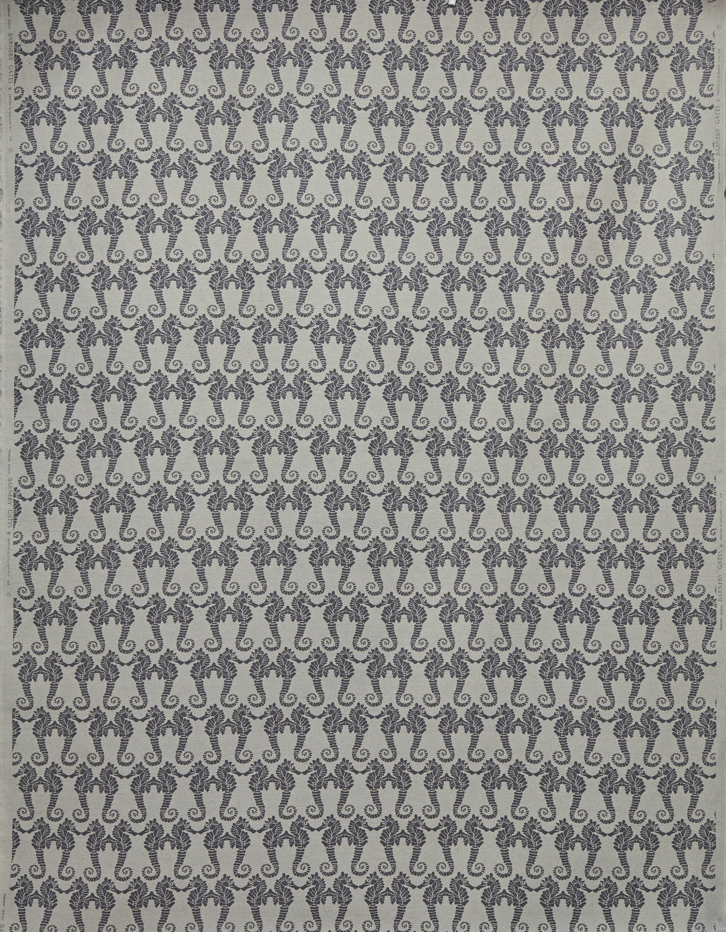 Seahorse Curtains | Made to Measure | Charcoal on Natural