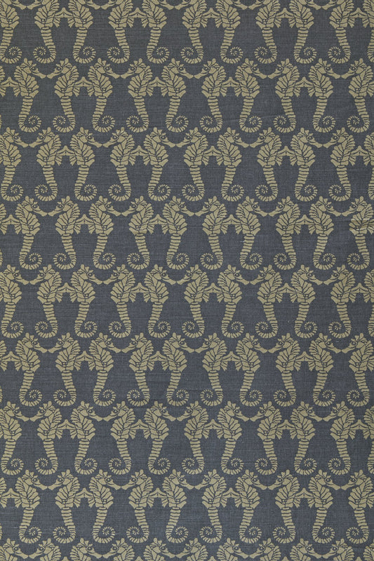 Seahorse Roman Blind | Made to Measure | Gold on Charcoal