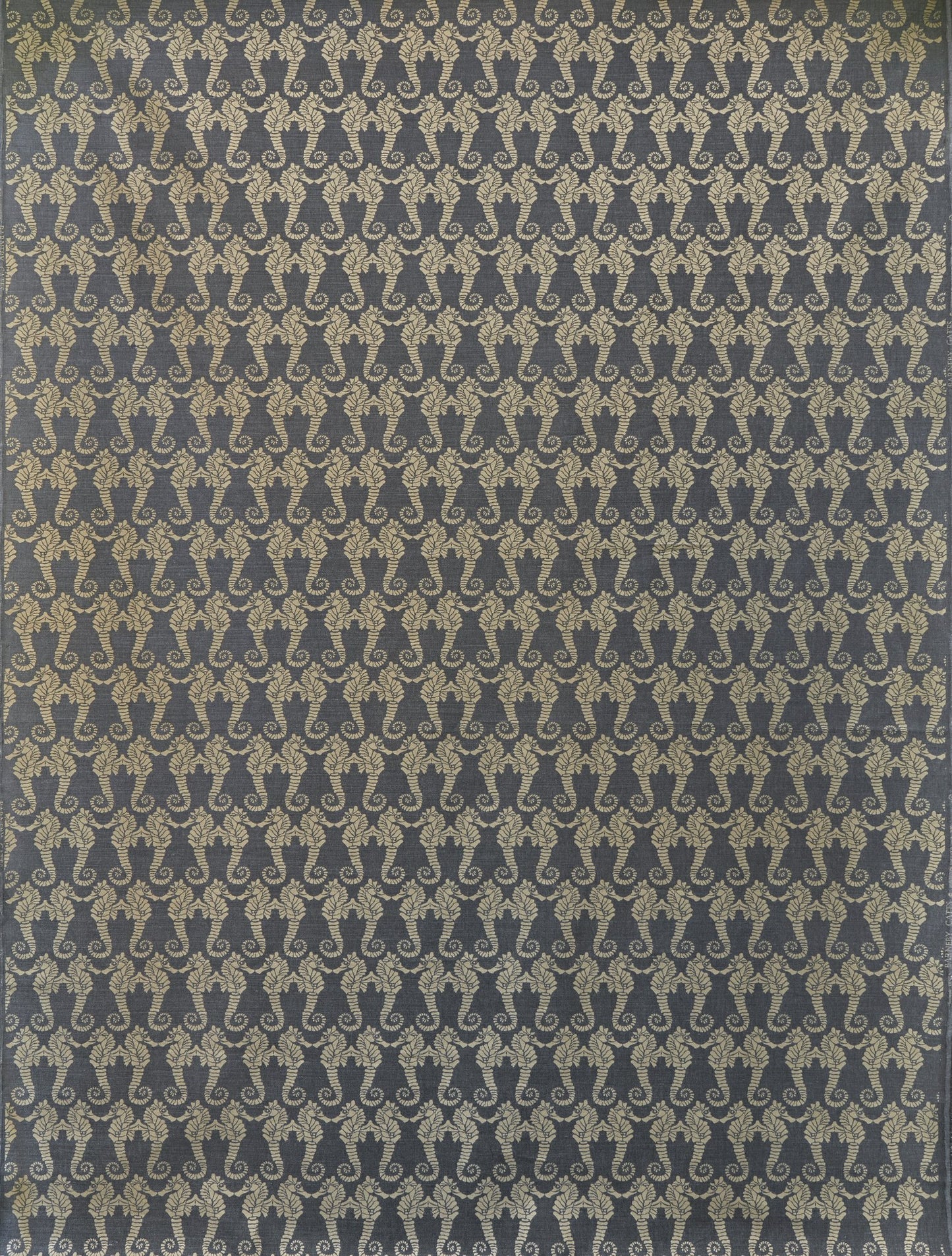 Seahorse Roman Blind | Made to Measure | Gold on Charcoal