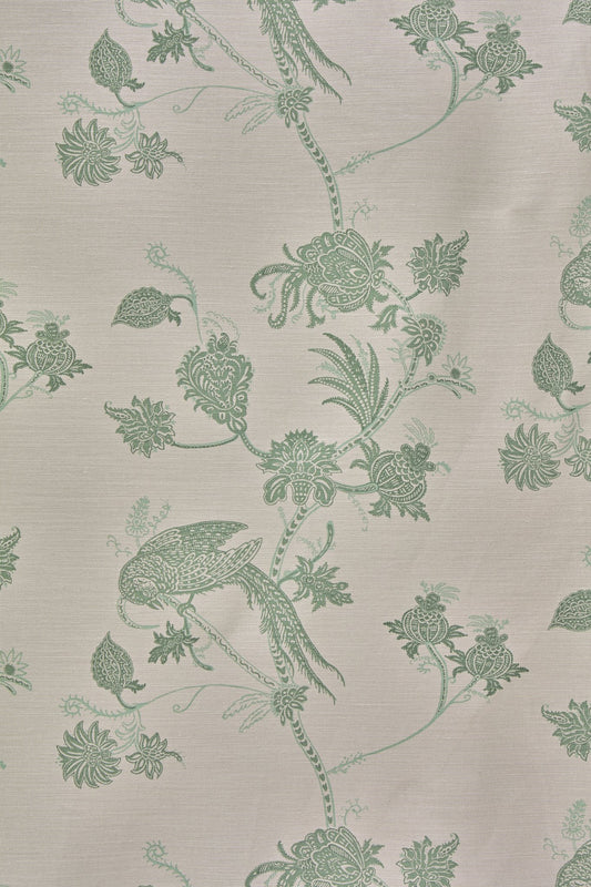 Vintage Bird Trail Curtains | Made to Measure | Plaster / Green