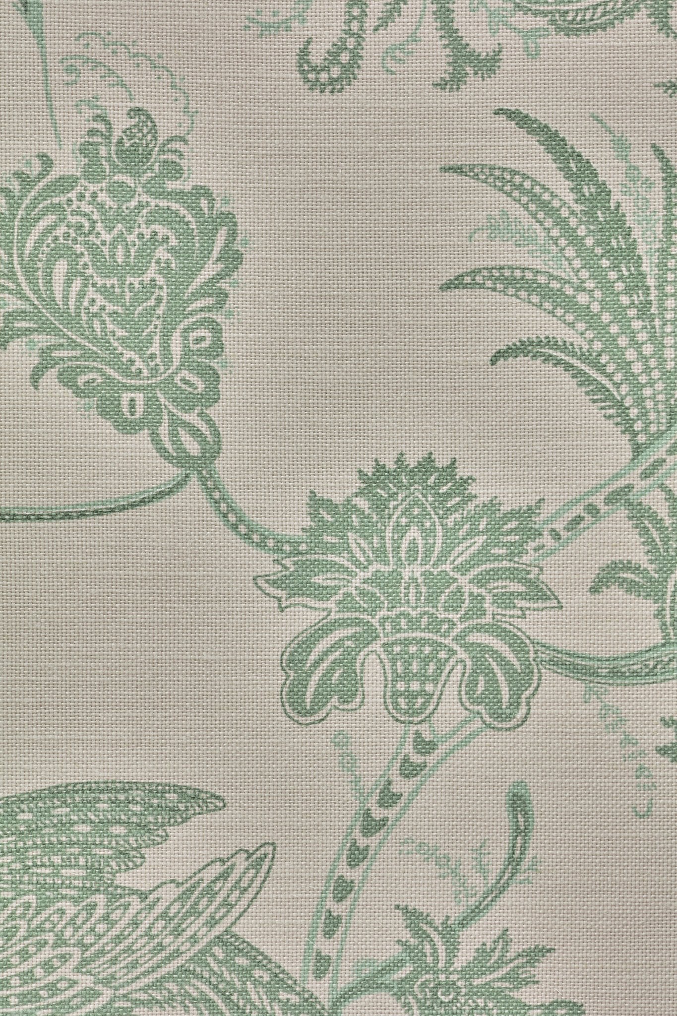 Vintage Bird Trail Roman Blind | Made to Measure | Plaster / Green