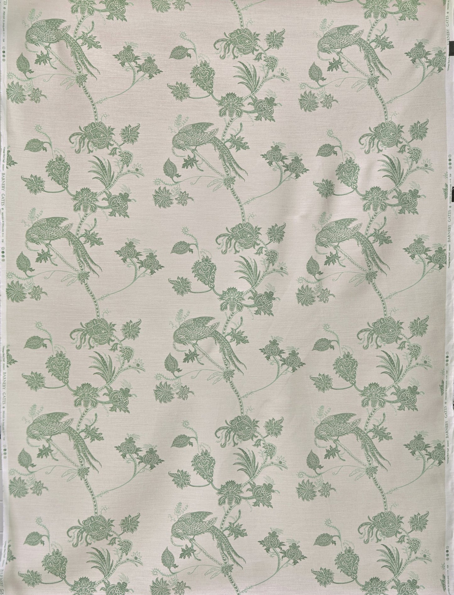 Vintage Bird Trail Roman Blind | Made to Measure | Plaster / Green